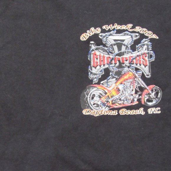 Choppers Bike Week T-Shirt 2007 Daytona Beach Fl Joe Cool Print VG+ Sz Large - Picture 8 of 8